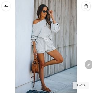 Balloon sleeve shorts set NWOT